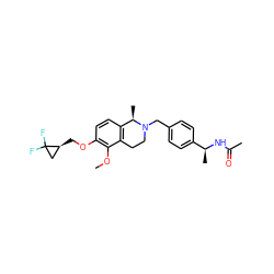 COc1c(OC[C@H]2CC2(F)F)ccc2c1CCN(Cc1ccc([C@H](C)NC(C)=O)cc1)[C@@H]2C ZINC001772616447