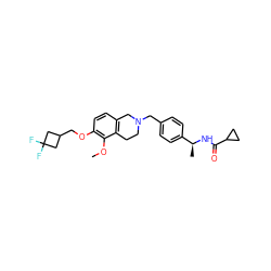 COc1c(OCC2CC(F)(F)C2)ccc2c1CCN(Cc1ccc([C@H](C)NC(=O)C3CC3)cc1)C2 ZINC001772630477