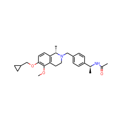 COc1c(OCC2CC2)ccc2c1CCN(Cc1ccc([C@H](C)NC(C)=O)cc1)[C@H]2C ZINC001772621559