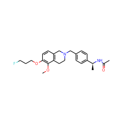 COc1c(OCCCF)ccc2c1CCN(Cc1ccc([C@H](C)NC(C)=O)cc1)C2 ZINC001772588460