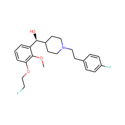 COc1c(OCCF)cccc1[C@@H](O)C1CCN(CCc2ccc(F)cc2)CC1 ZINC000029128986