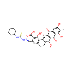 COc1c2c(c(O)c3c1C(=O)c1c(cc(O)c(C)c1O)C3=O)-c1c(cc(/C=N/NC(=S)NC3CCCCC3)c(C(=O)O)c1O)CC2 ZINC000028706009