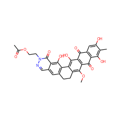 COc1c2c(c(O)c3c1C(=O)c1c(cc(O)c(C)c1O)C3=O)-c1c(cc3cnn(CCOC(C)=O)c(=O)c3c1O)CC2 ZINC000042964868