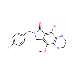 COc1c2c(c(O)c3c1NCCN3)C(=O)N(Cc1ccc(F)cc1)C2 ZINC000038147488