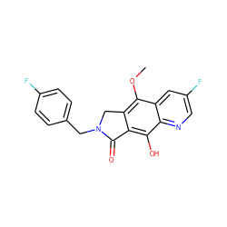 COc1c2c(c(O)c3ncc(F)cc13)C(=O)N(Cc1ccc(F)cc1)C2 ZINC000034849728