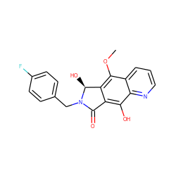 COc1c2c(c(O)c3ncccc13)C(=O)N(Cc1ccc(F)cc1)[C@H]2O ZINC000038147683