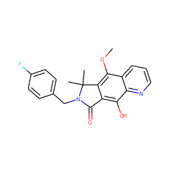 COc1c2c(c(O)c3ncccc13)C(=O)N(Cc1ccc(F)cc1)C2(C)C ZINC000035001654