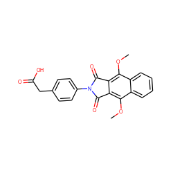 COc1c2c(c(OC)c3ccccc13)C(=O)N(c1ccc(CC(=O)O)cc1)C2=O ZINC000146335236