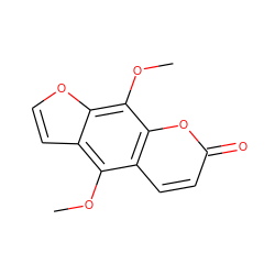 COc1c2ccoc2c(OC)c2oc(=O)ccc12 ZINC000000314951