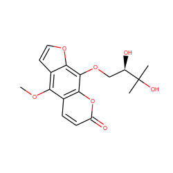 COc1c2ccoc2c(OC[C@@H](O)C(C)(C)O)c2oc(=O)ccc12 ZINC000000898098