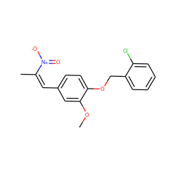 COc1cc(/C=C(/C)[N+](=O)[O-])ccc1OCc1ccccc1Cl ZINC000000258727