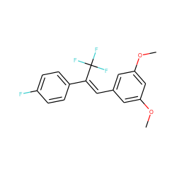 COc1cc(/C=C(/c2ccc(F)cc2)C(F)(F)F)cc(OC)c1 ZINC000040828991