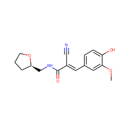 COc1cc(/C=C(\C#N)C(=O)NC[C@H]2CCCO2)ccc1O ZINC000000227312