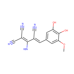 COc1cc(/C=C(\C#N)C(N)=C(C#N)C#N)cc(O)c1O ZINC000017819944