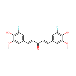 COc1cc(/C=C/C(=O)/C=C/c2cc(F)c(O)c(OC)c2)cc(F)c1O ZINC000169353199