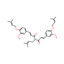 COc1cc(/C=C/C(=O)C(CC=C(C)C)C(=O)/C=C/c2ccc(OCC=C(C)C)c(OC)c2)ccc1OCC=C(C)C ZINC000653714162