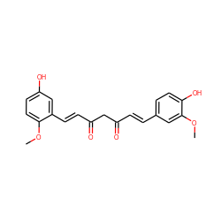 COc1cc(/C=C/C(=O)CC(=O)/C=C/c2cc(O)ccc2OC)ccc1O ZINC000139631139