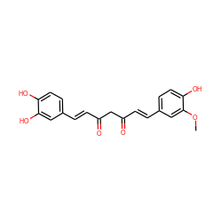 COc1cc(/C=C/C(=O)CC(=O)/C=C/c2ccc(O)c(O)c2)ccc1O ZINC000005543044