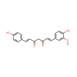 COc1cc(/C=C/C(=O)CC(=O)/C=C/c2ccc(O)cc2)ccc1O ZINC000100191509