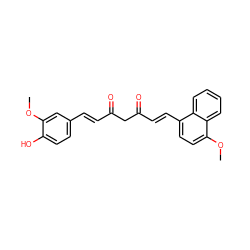 COc1cc(/C=C/C(=O)CC(=O)/C=C/c2ccc(OC)c3ccccc23)ccc1O ZINC000139614703