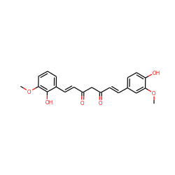 COc1cc(/C=C/C(=O)CC(=O)/C=C/c2cccc(OC)c2O)ccc1O ZINC000139406856