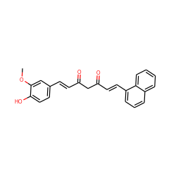 COc1cc(/C=C/C(=O)CC(=O)/C=C/c2cccc3ccccc23)ccc1O ZINC000139989917