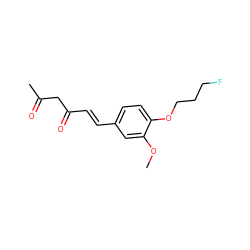 COc1cc(/C=C/C(=O)CC(C)=O)ccc1OCCCF ZINC000101062085