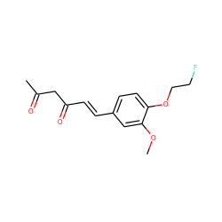 COc1cc(/C=C/C(=O)CC(C)=O)ccc1OCCF ZINC000101061526