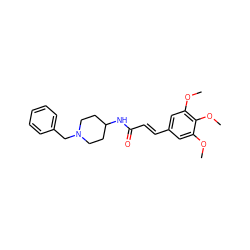 COc1cc(/C=C/C(=O)NC2CCN(Cc3ccccc3)CC2)cc(OC)c1OC ZINC000015582546