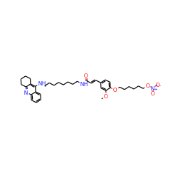 COc1cc(/C=C/C(=O)NCCCCCCCCNc2c3c(nc4ccccc24)CCCC3)ccc1OCCCCCCO[N+](=O)[O-] ZINC000095555499