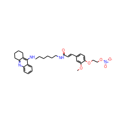 COc1cc(/C=C/C(=O)NCCCCCCNc2c3c(nc4ccccc24)CCCC3)ccc1OCCO[N+](=O)[O-] ZINC000095555204