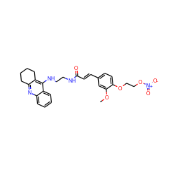 COc1cc(/C=C/C(=O)NCCNc2c3c(nc4ccccc24)CCCC3)ccc1OCCO[N+](=O)[O-] ZINC000095556513