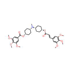 COc1cc(/C=C/C(=O)O[C@H]2CC[C@@H](N(C)[C@H]3CC[C@@H](OC(=O)c4cc(OC)c(OC)c(OC)c4)CC3)CC2)cc(OC)c1OC ZINC000103103035