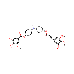 COc1cc(/C=C/C(=O)O[C@H]2CC[C@@H](N(C)[C@H]3CC[C@H](OC(=O)c4cc(OC)c(OC)c(OC)c4)CC3)CC2)cc(OC)c1OC ZINC000103100265