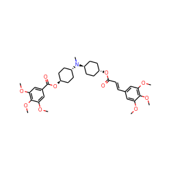 COc1cc(/C=C/C(=O)O[C@H]2CC[C@H](N(C)[C@H]3CC[C@H](OC(=O)c4cc(OC)c(OC)c(OC)c4)CC3)CC2)cc(OC)c1OC ZINC000103101248