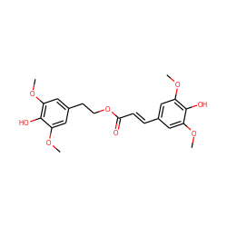 COc1cc(/C=C/C(=O)OCCc2cc(OC)c(O)c(OC)c2)cc(OC)c1O ZINC000653857513