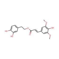 COc1cc(/C=C/C(=O)OCCc2ccc(O)c(O)c2)cc(OC)c1O ZINC000222700394