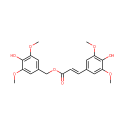 COc1cc(/C=C/C(=O)OCc2cc(OC)c(O)c(OC)c2)cc(OC)c1O ZINC000653857485