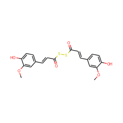 COc1cc(/C=C/C(=O)SSC(=O)/C=C/c2ccc(O)c(OC)c2)ccc1O ZINC000473118649