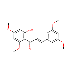 COc1cc(/C=C/C(=O)c2c(O)cc(OC)cc2OC)cc(OC)c1 ZINC000029053486