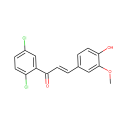 COc1cc(/C=C/C(=O)c2cc(Cl)ccc2Cl)ccc1O ZINC000007743472