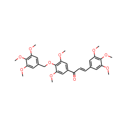 COc1cc(/C=C/C(=O)c2cc(OC)c(OCc3cc(OC)c(OC)c(OC)c3)c(OC)c2)cc(OC)c1OC ZINC000029326310