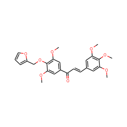 COc1cc(/C=C/C(=O)c2cc(OC)c(OCc3ccco3)c(OC)c2)cc(OC)c1OC ZINC000029322911