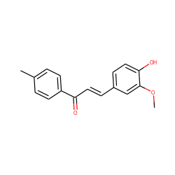 COc1cc(/C=C/C(=O)c2ccc(C)cc2)ccc1O ZINC000006501843