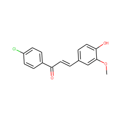 COc1cc(/C=C/C(=O)c2ccc(Cl)cc2)ccc1O ZINC000005915905