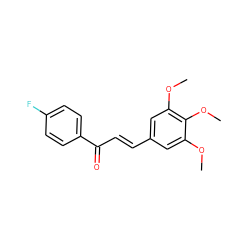 COc1cc(/C=C/C(=O)c2ccc(F)cc2)cc(OC)c1OC ZINC000004276690