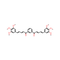 COc1cc(/C=C/C=C/C(=O)c2cccc(C(=O)/C=C/C=C/c3cc(OC)c(OC)c(OC)c3)c2)cc(OC)c1OC ZINC000169310186