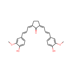 COc1cc(/C=C/C=C2/CC/C(=C/C=C/c3ccc(O)c(OC)c3)C2=O)ccc1O ZINC000016958688