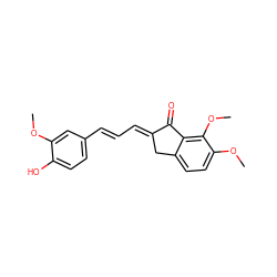 COc1cc(/C=C/C=C2\Cc3ccc(OC)c(OC)c3C2=O)ccc1O ZINC000169310181