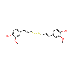 COc1cc(/C=C/CSSC/C=C/c2ccc(O)c(OC)c2)ccc1O ZINC000225403745